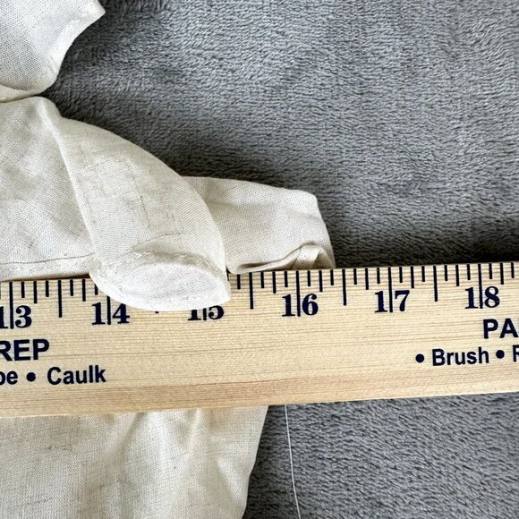 Altar’d State Womens Dress Oatmeal Ruffles Size Medium Bib Short Sleeve - Picture 5 of 9